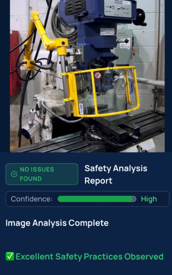 RISK-B photo analysis — safety analysis report on a worksite photo