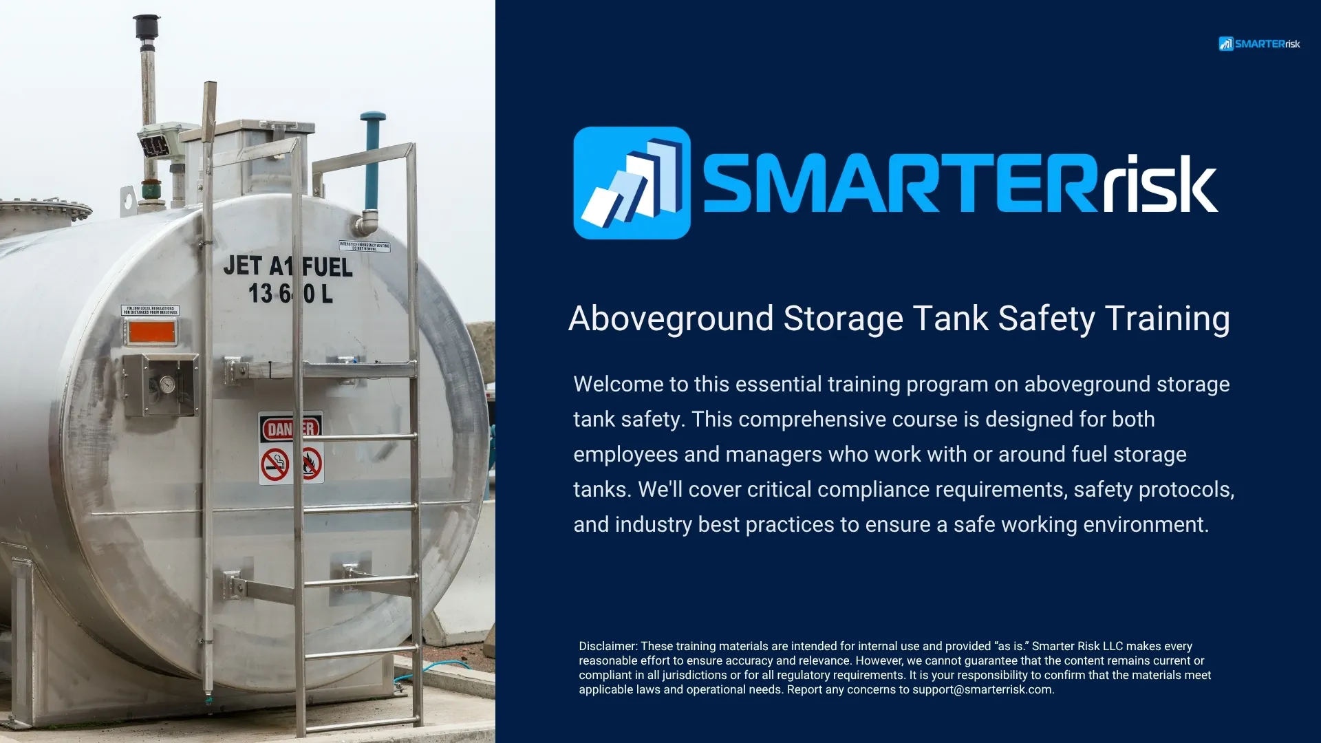 Aboveground Storage Tank Safety Training