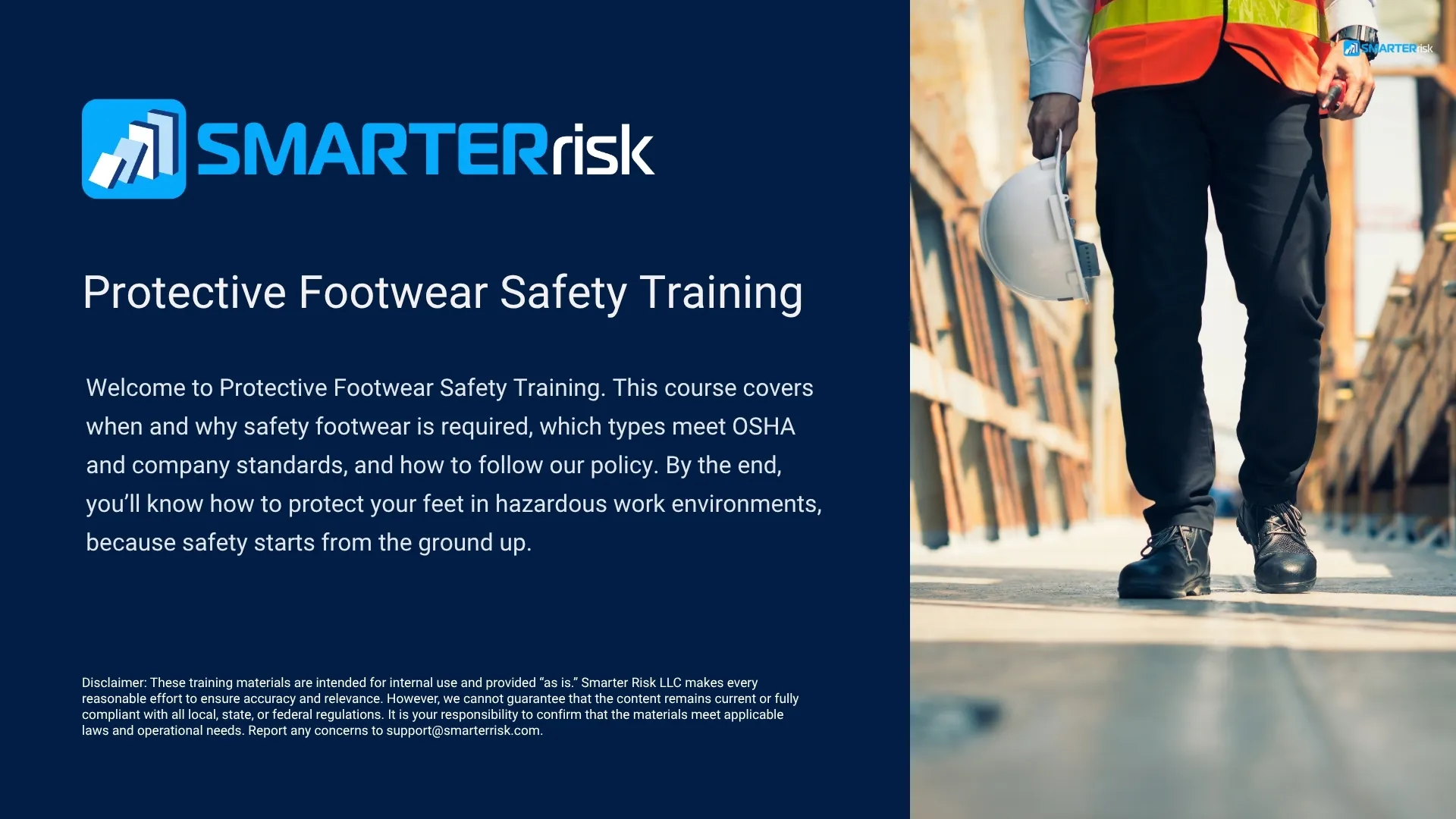 Footwear Safety Training: PPE Foot Protection