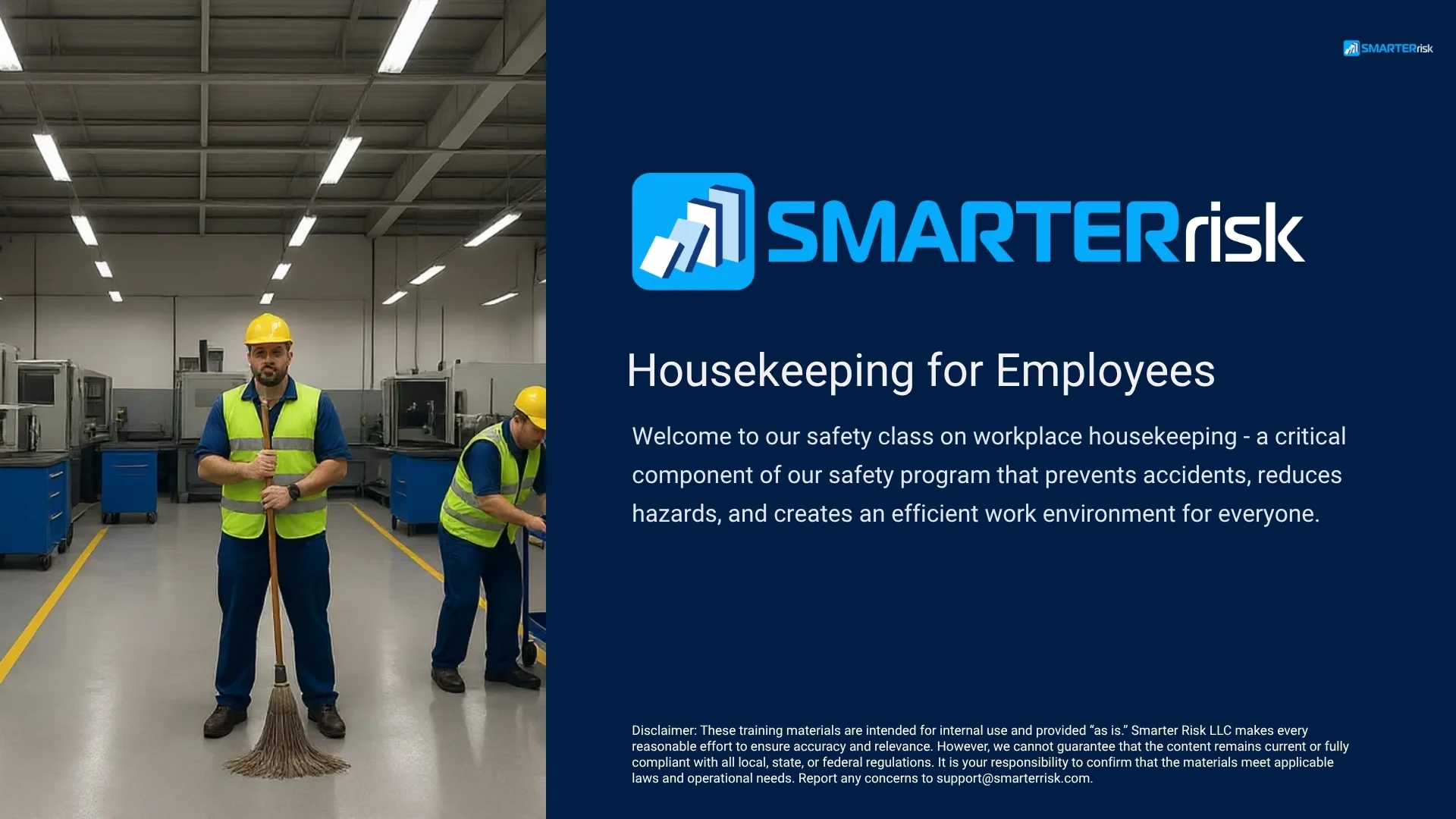 Housekeeping Safety Training for Employees