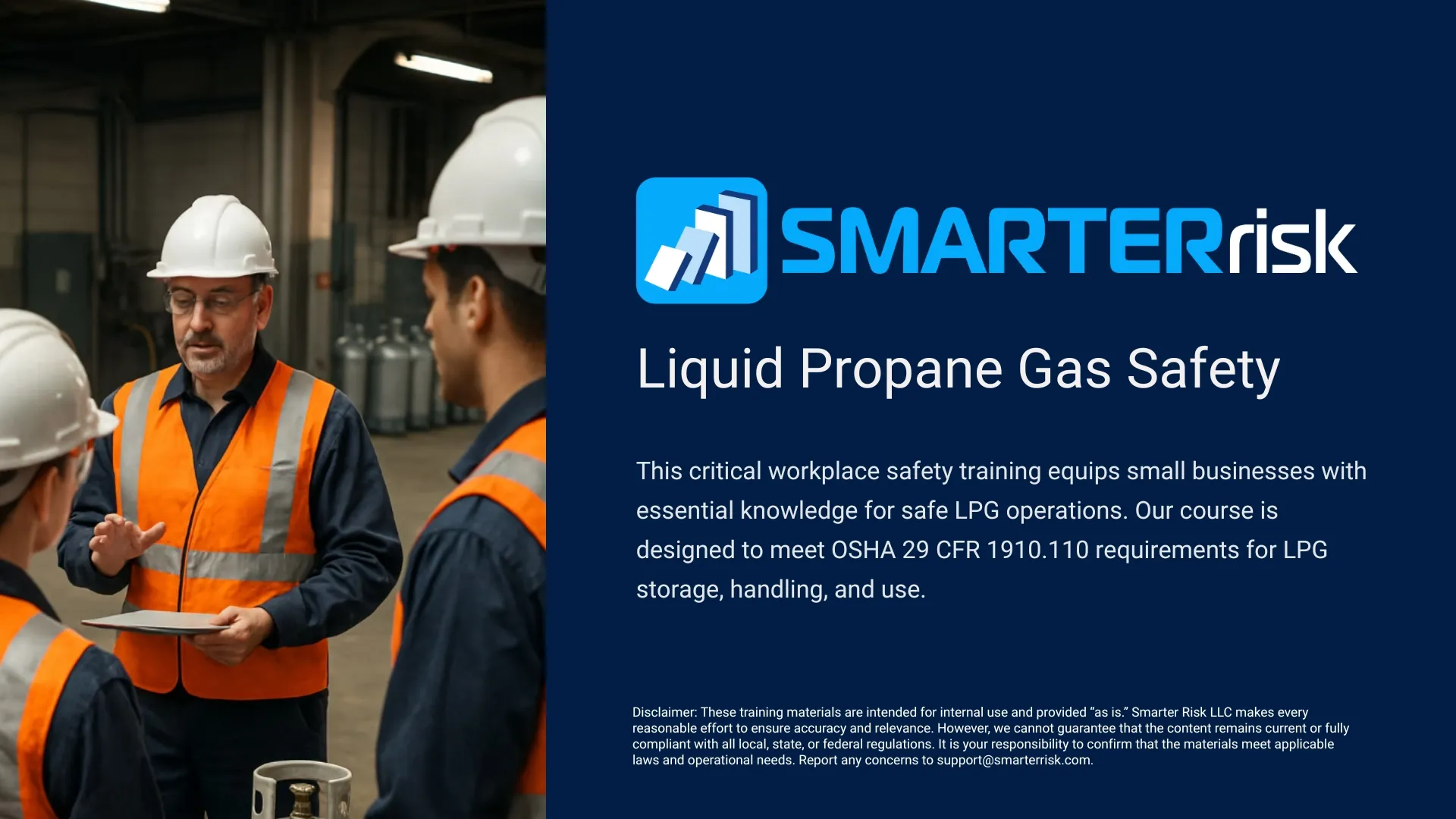 Liquid Propane Gas (LPG) Safety Training