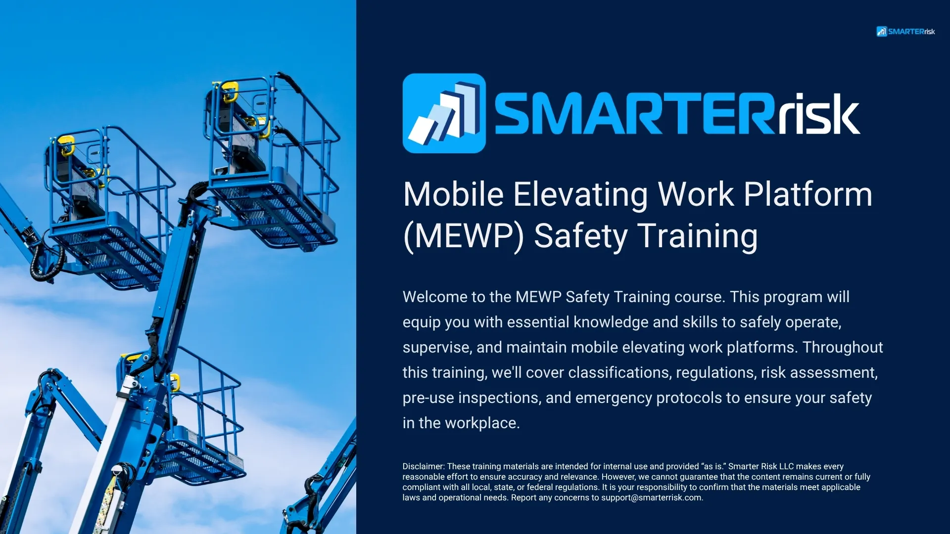 MEWP Safety Training