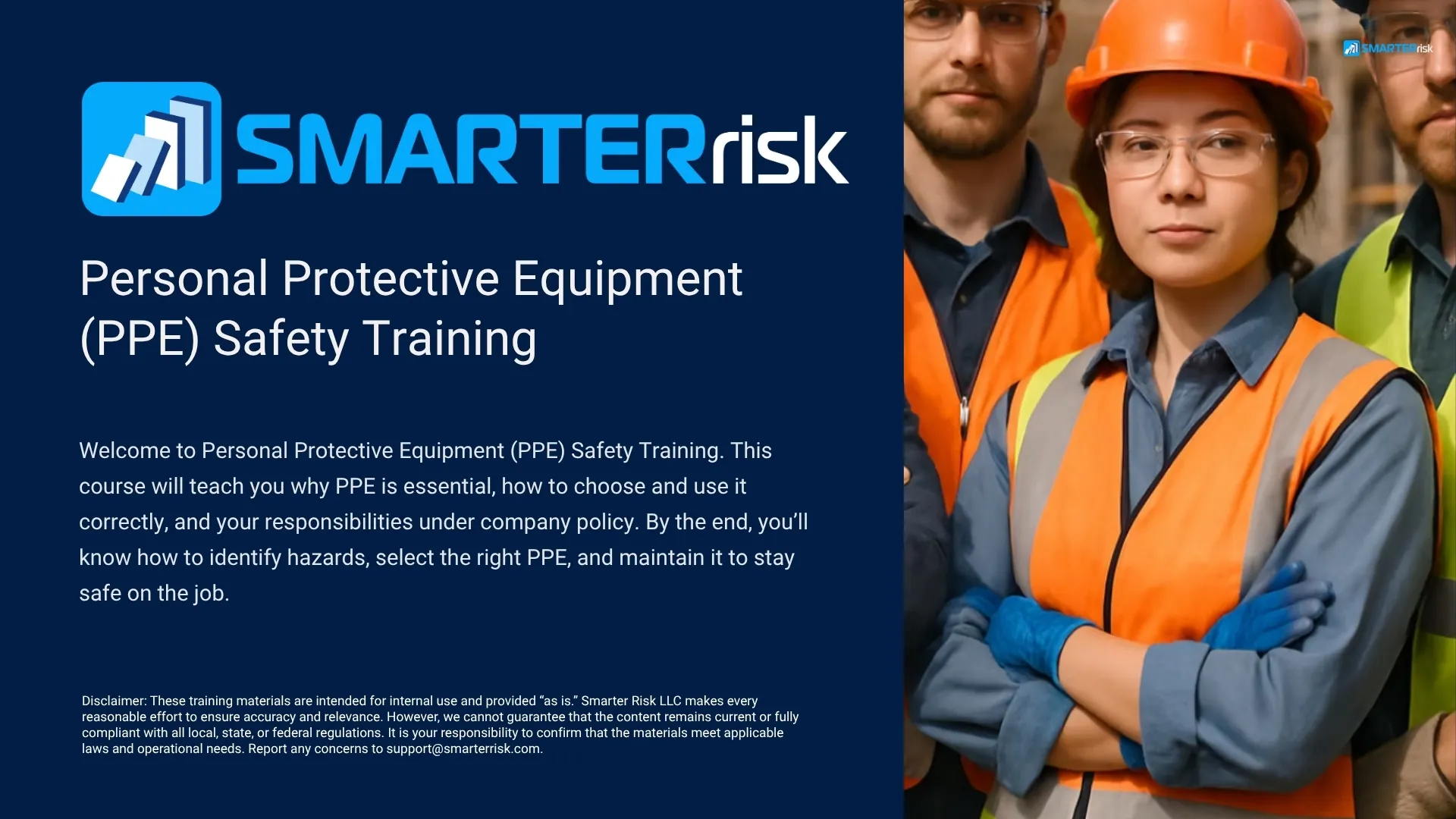 Personal Protective Equipment (PPE) Safety Training