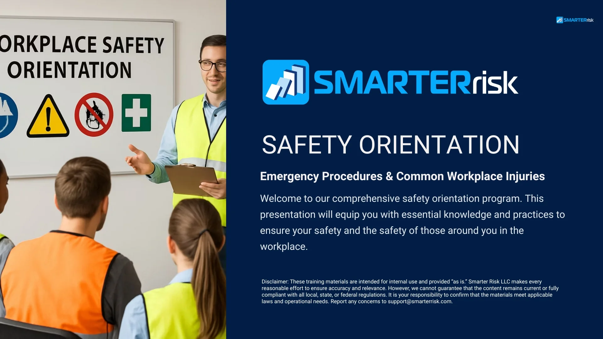 Safety Orientation Course: Workplace Safety Training