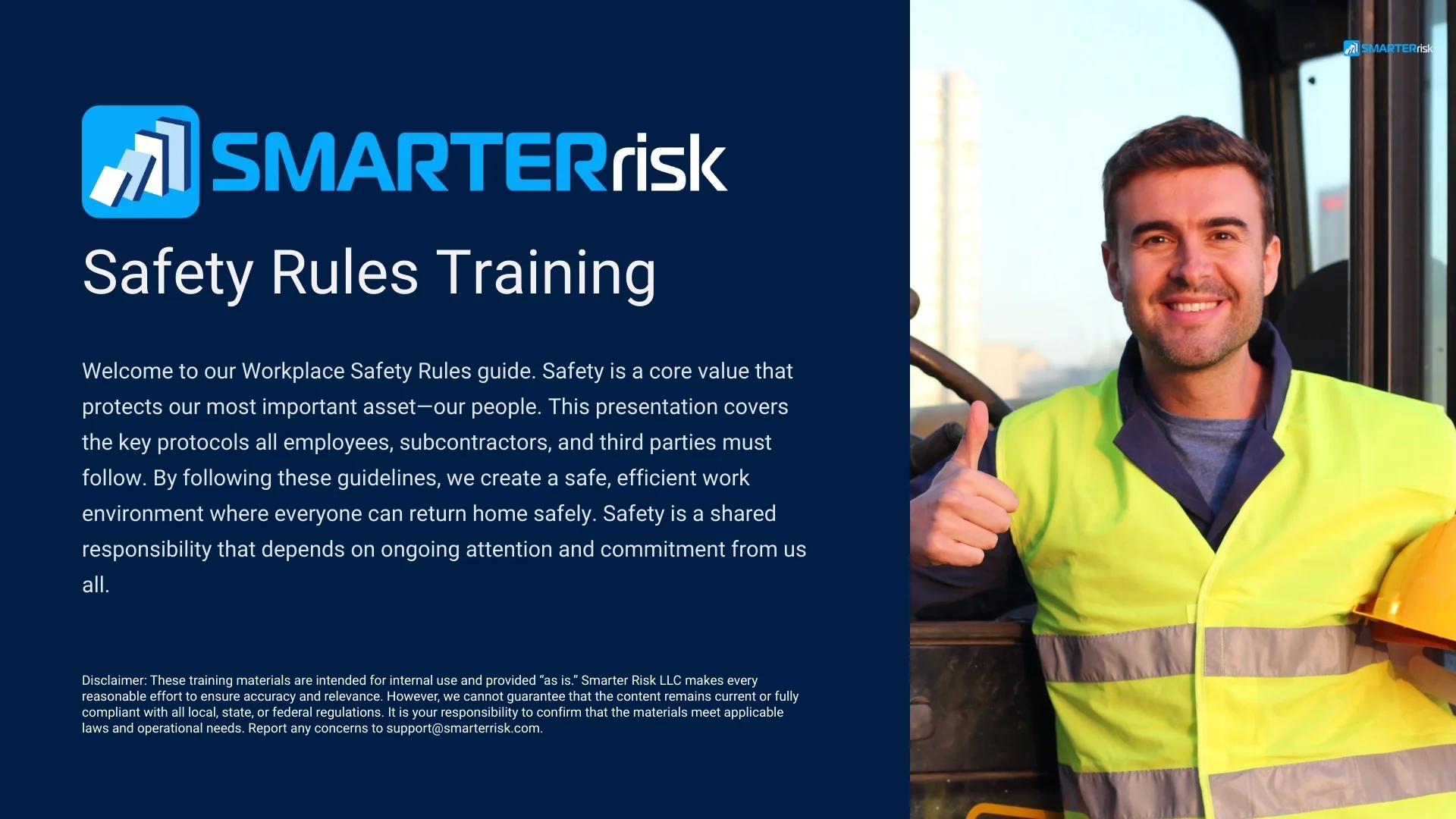 Safety Rules Training: Workplace Safety Training for Employees