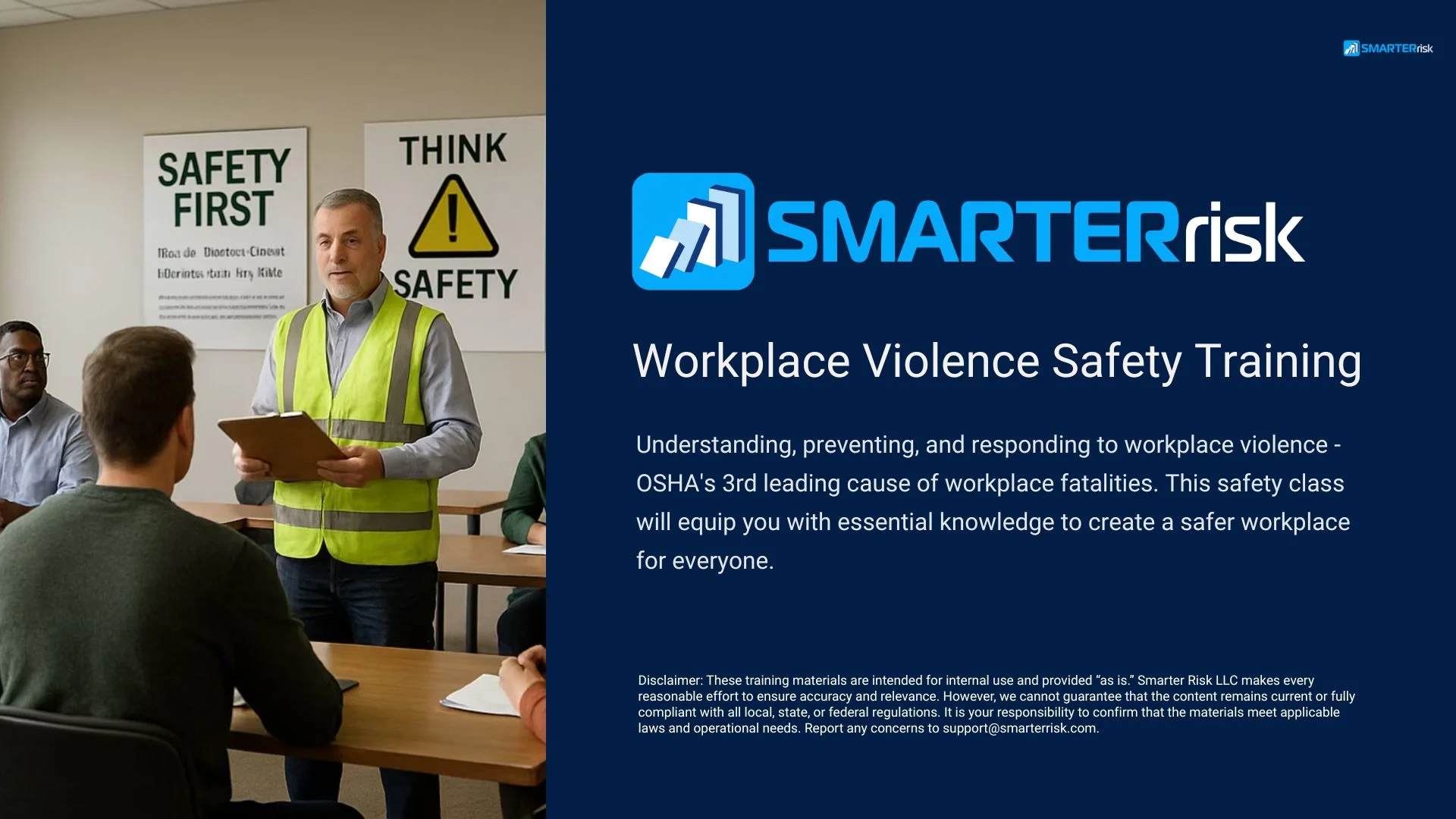 Workplace Violence Prevention Training for Employees & Supervisors